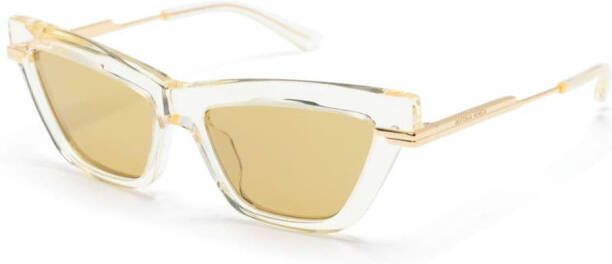Bottega Veneta Eyewear Classic zonnebril met cat-eye montuur Geel