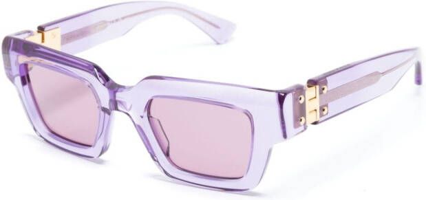 Bottega Veneta Eyewear Hinge zonnebril met vierkant montuur Paars