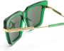 Bottega Veneta Eyewear Zonnebril met vierkant montuur Groen - Thumbnail 3