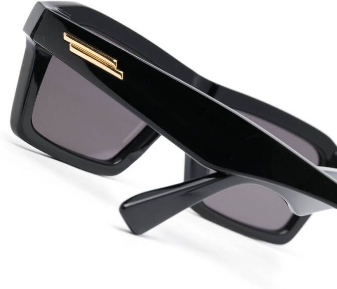 Bottega Veneta Eyewear Zonnebril met vierkant montuur Zwart