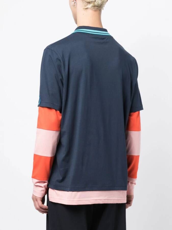 Botter T-shirt met gelaagd effect Blauw