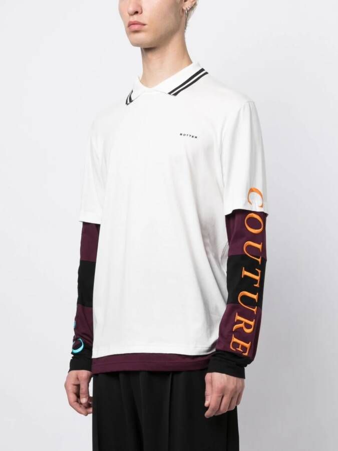 Botter T-shirt met gelaagd effect Wit