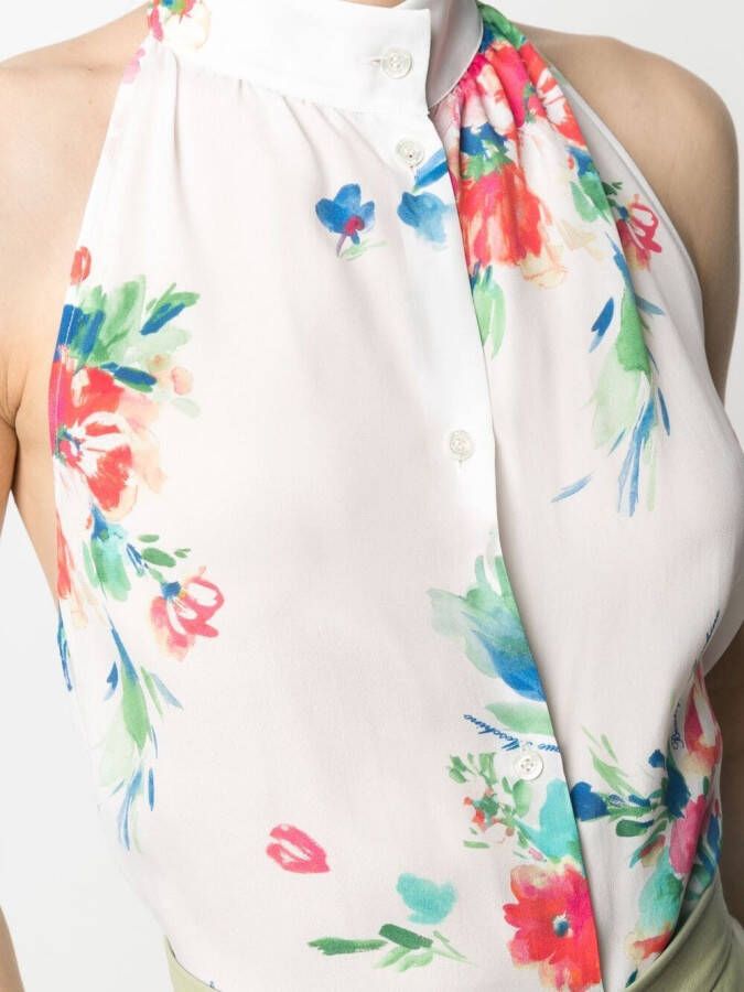 Boutique Moschino Blouse met bloemenprint Wit