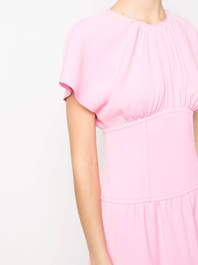 Boutique Moschino Flared midi-jurk Roze