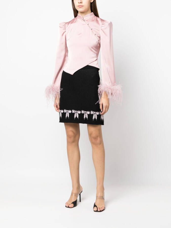 Boutique Moschino Intarsia rok Zwart