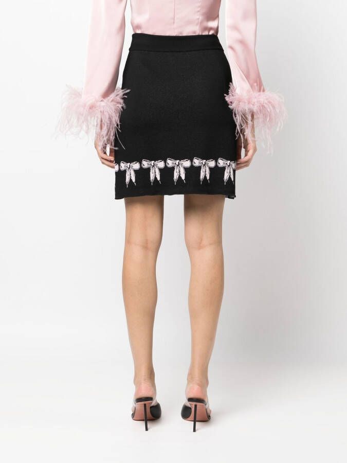 Boutique Moschino Intarsia rok Zwart