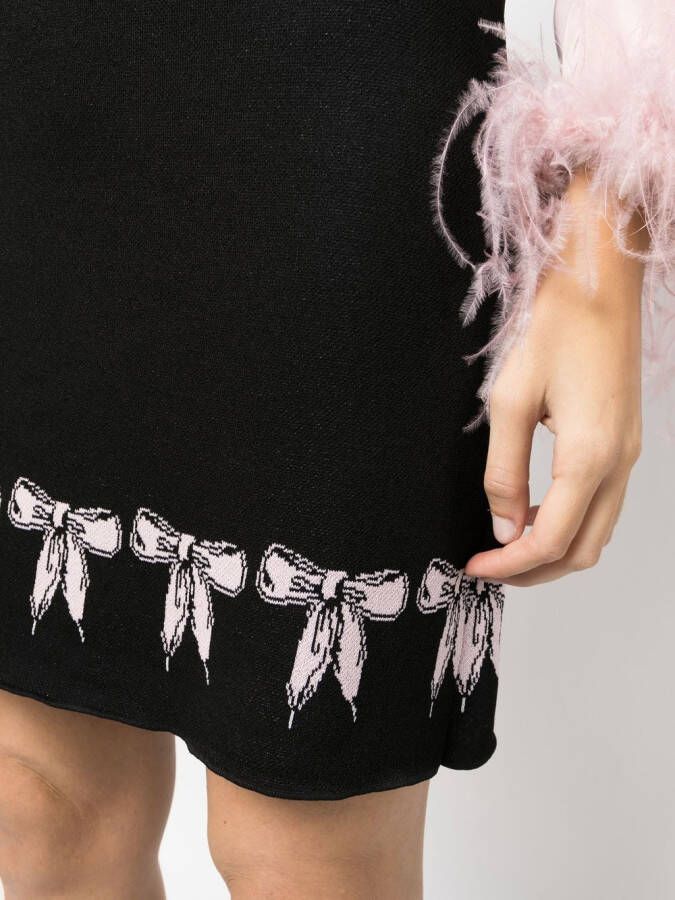 Boutique Moschino Intarsia rok Zwart