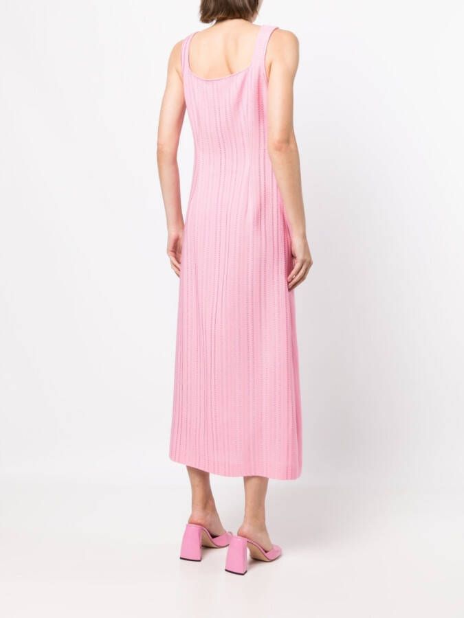 Boutique Moschino Midi-jurk met jacquard Roze