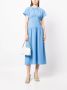 Boutique Moschino Midi-jurk met korsetdetail Blauw - Thumbnail 2