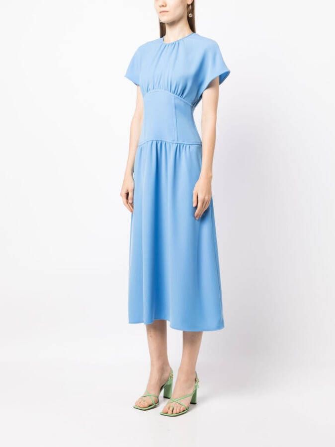 Boutique Moschino Midi-jurk met korsetdetail Blauw