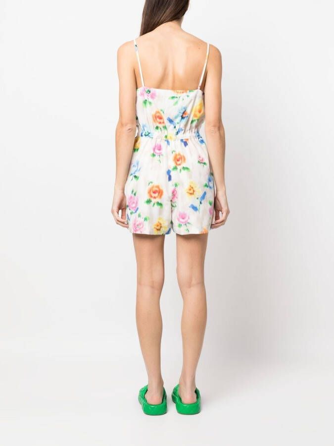 Boutique Moschino Mini-jurk met bloemenprint Wit