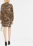 Boutique Moschino Mini-jurk met luipaardprint Beige - Thumbnail 4