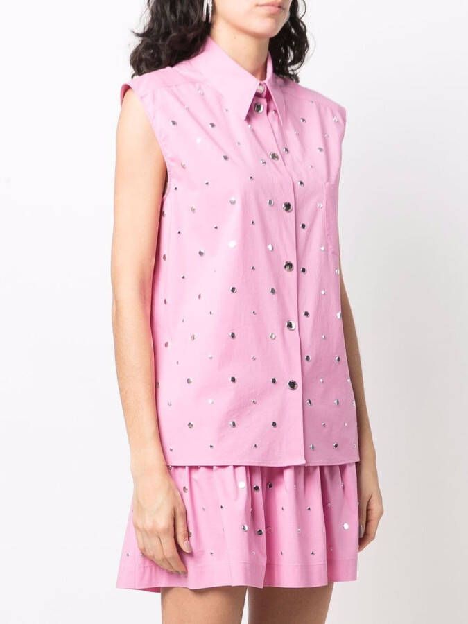 Boutique Moschino Mouwloze blouse Roze