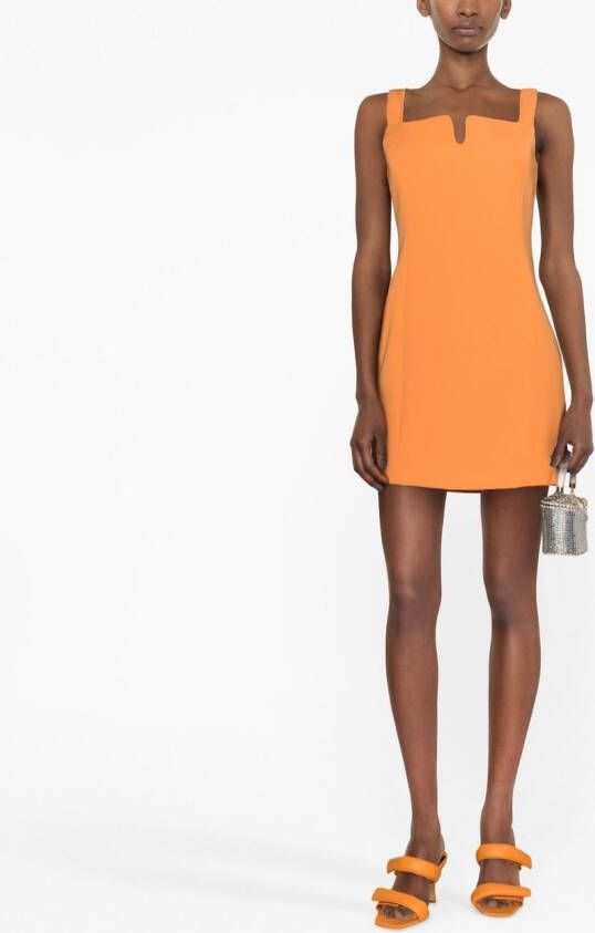 Boutique Moschino Mouwloze mini-jurk Oranje