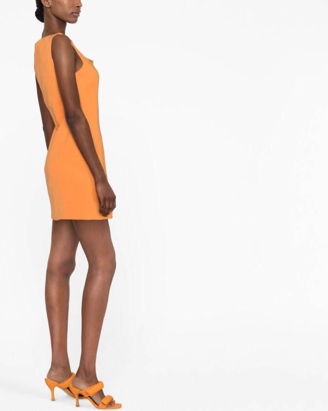 Boutique Moschino Mouwloze mini-jurk Oranje