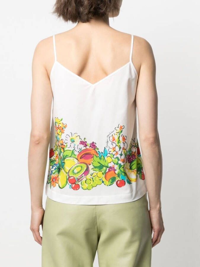 Boutique Moschino Top met bloemenprint Wit