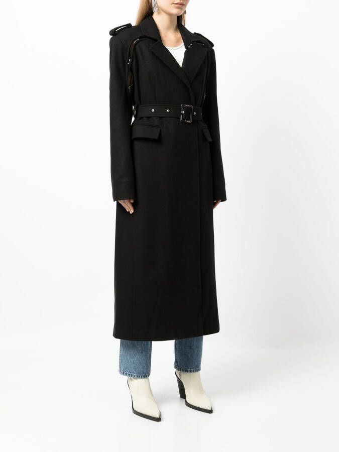 Boyarovskaya Trenchcoat met ceintuur Zwart