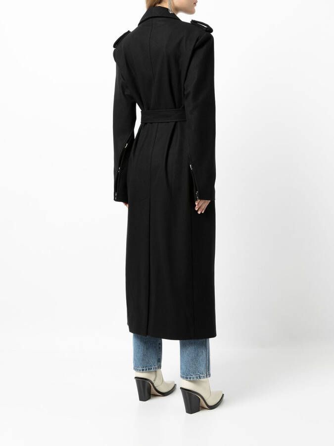 Boyarovskaya Trenchcoat met ceintuur Zwart