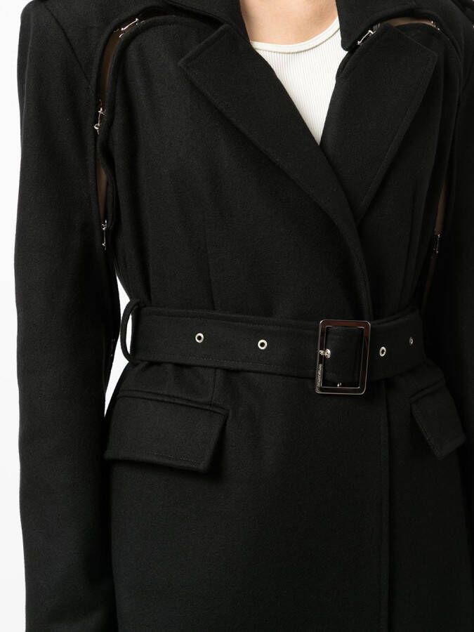 Boyarovskaya Trenchcoat met ceintuur Zwart