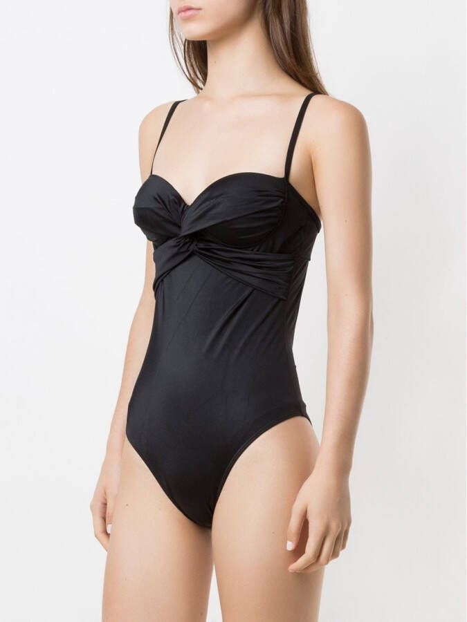 Brigitte Badpak met gedraaid detail Zwart