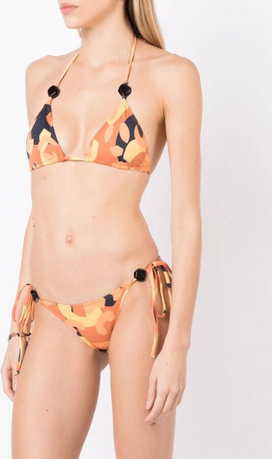 Brigitte Bikini met abstracte print Oranje