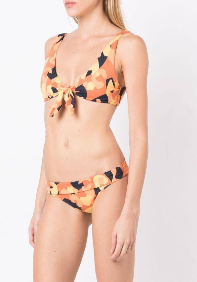 Brigitte Bikini met abstracte print Oranje