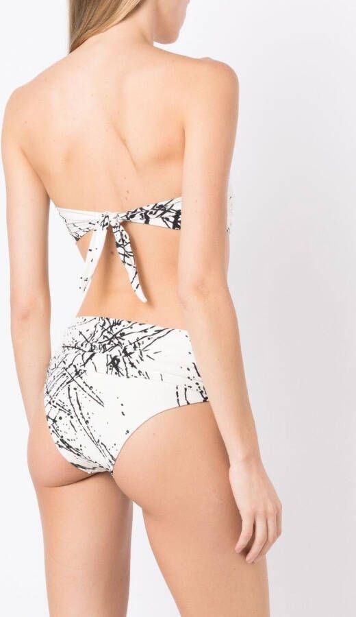 Brigitte Bikini met abstracte print Wit