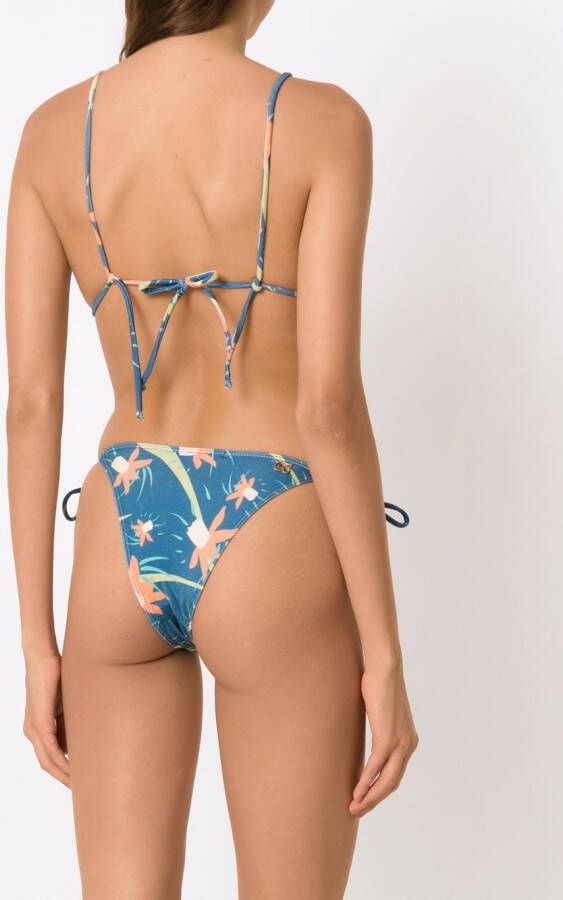 Brigitte Bikini met bloemenprint Blauw