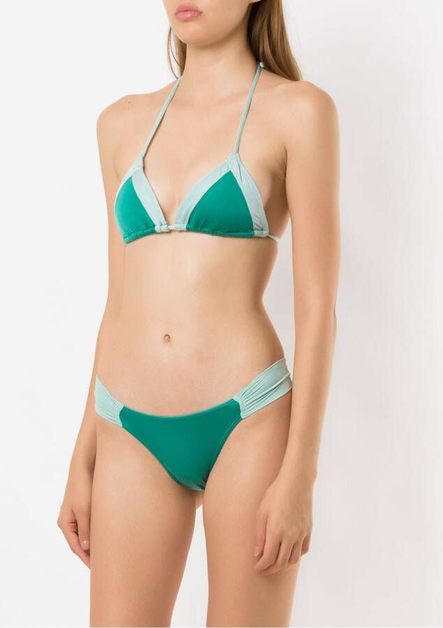 Brigitte Bikini met colourblocking Groen