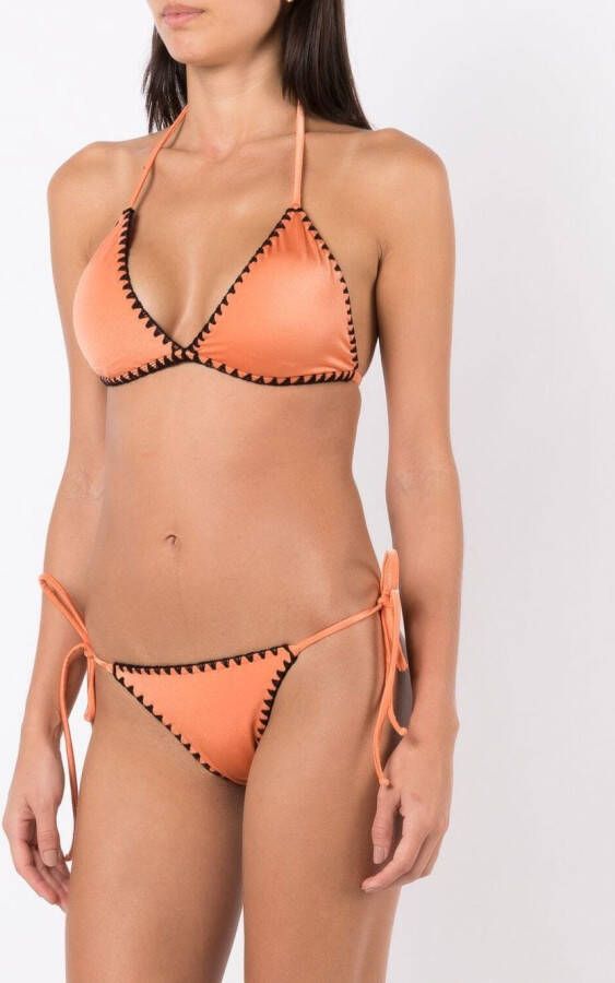 Brigitte Bikini met halternek Oranje