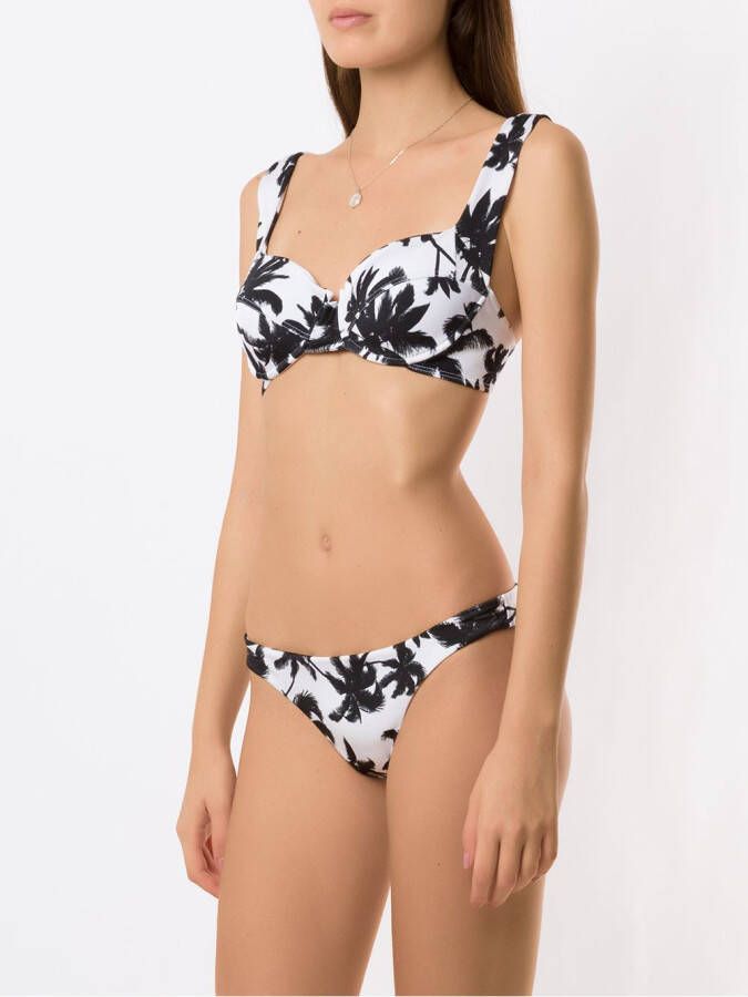 Brigitte Bikini met palmboomprint Zwart
