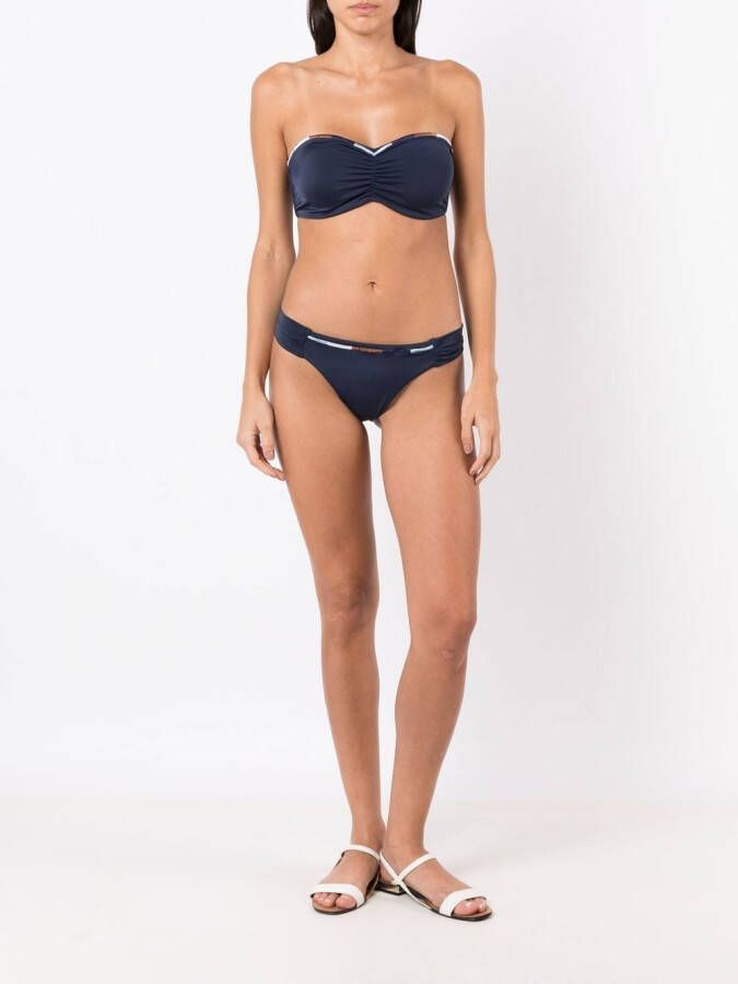 Brigitte Bikinitop met borduurwerk Blauw