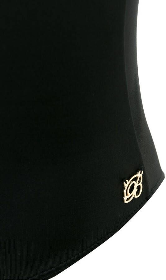 Brigitte Body met open rug Zwart