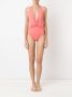 Brigitte deep v-neck wrapped swimsuit Roze - Thumbnail 2