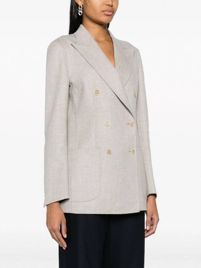 Brioni Blazer met dubbele rij knopen Beige
