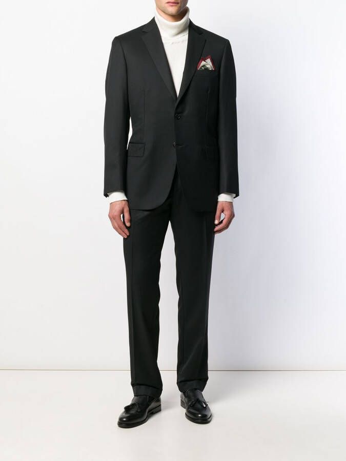 Brioni Blazer met enkele rij knopen Zwart