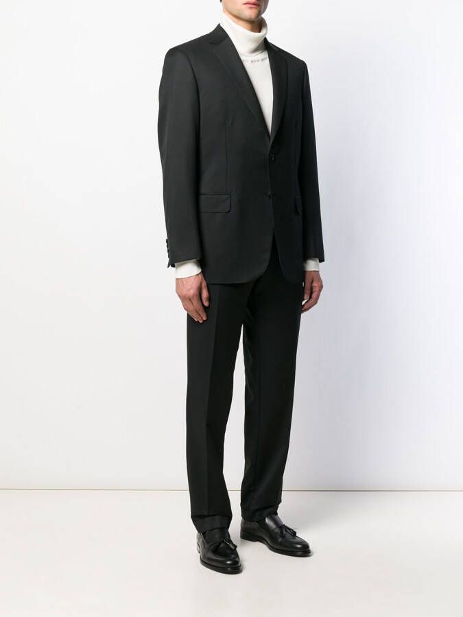 Brioni Blazer met enkele rij knopen Zwart