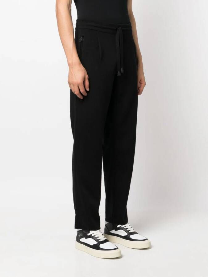 Brioni Broek met trekkoordtaille Zwart
