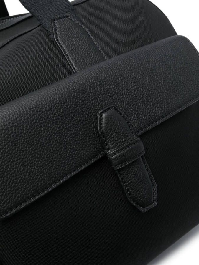 Brioni Duffeltas met leren afwerking Zwart