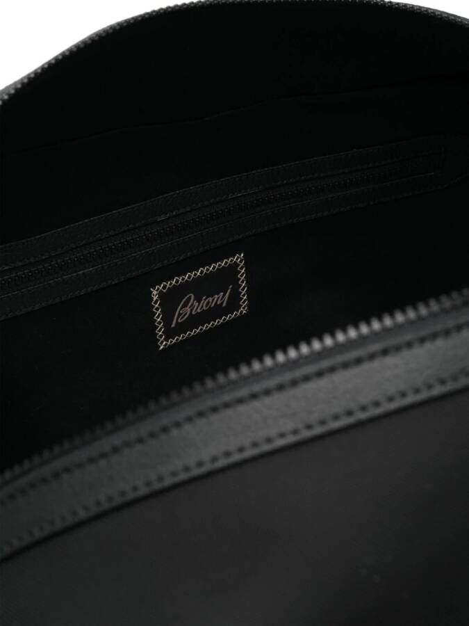 Brioni Duffeltas met leren afwerking Zwart