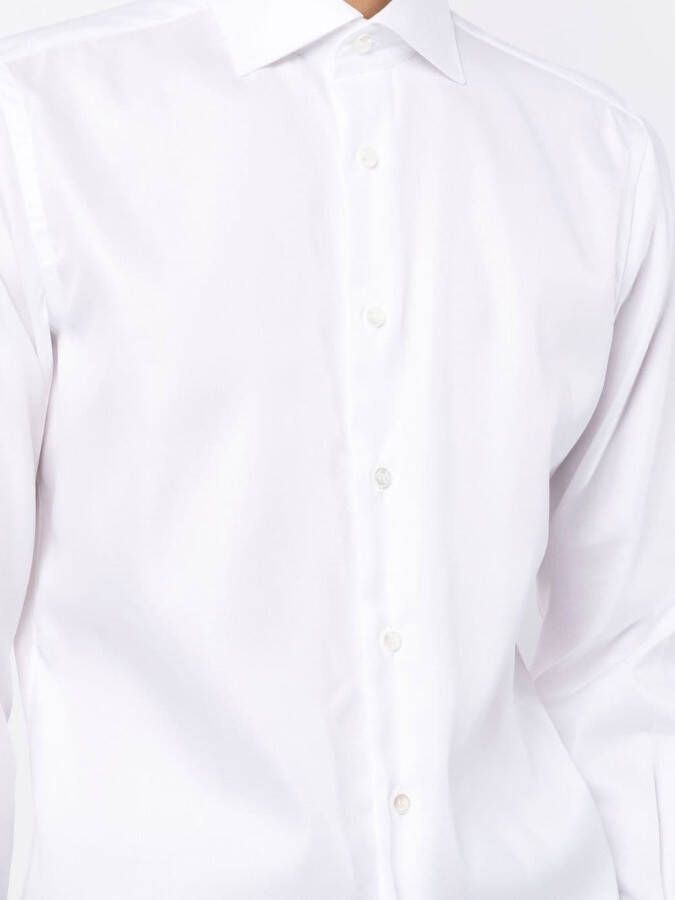 Brioni Getailleerd overhemd Wit