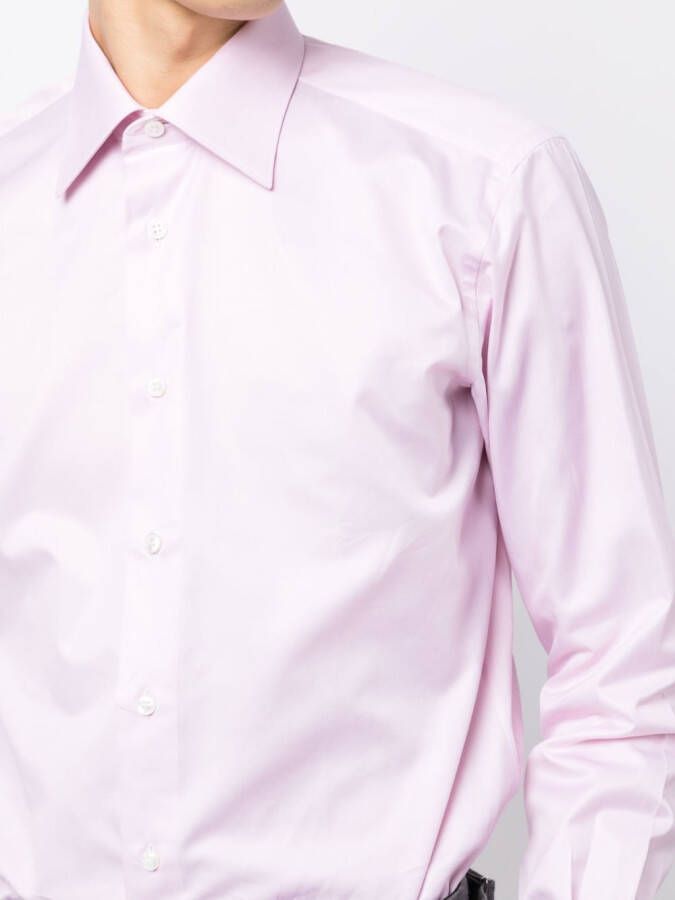 Brioni Katoenen overhemd Roze