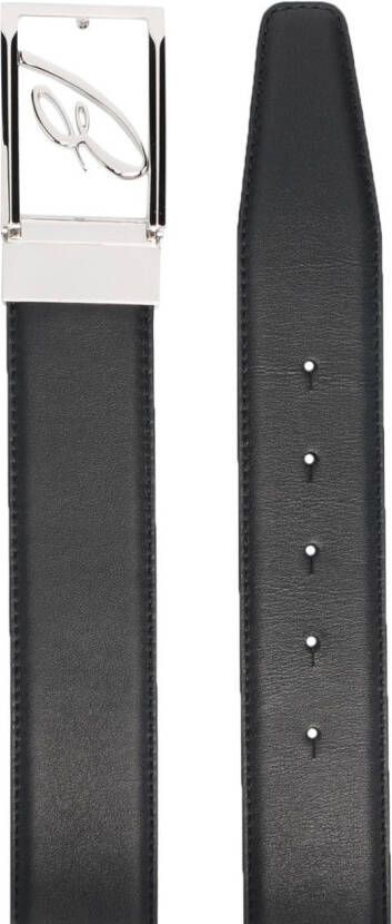 Brioni Leren riem Zwart