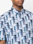 Brioni Overhemd met geometrische print Blauw - Thumbnail 5