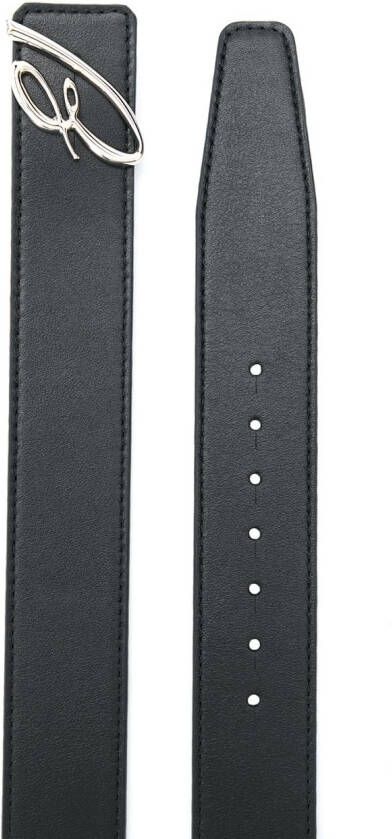 Brioni Riem met logo Zwart