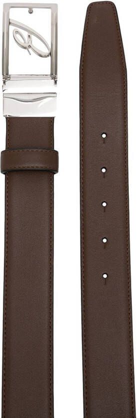 Brioni Riem met logoplakkaat Bruin