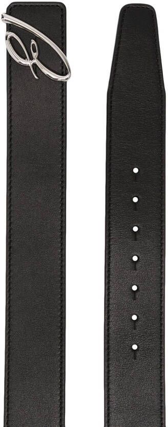 Brioni Riem met logoplakkaat Zwart