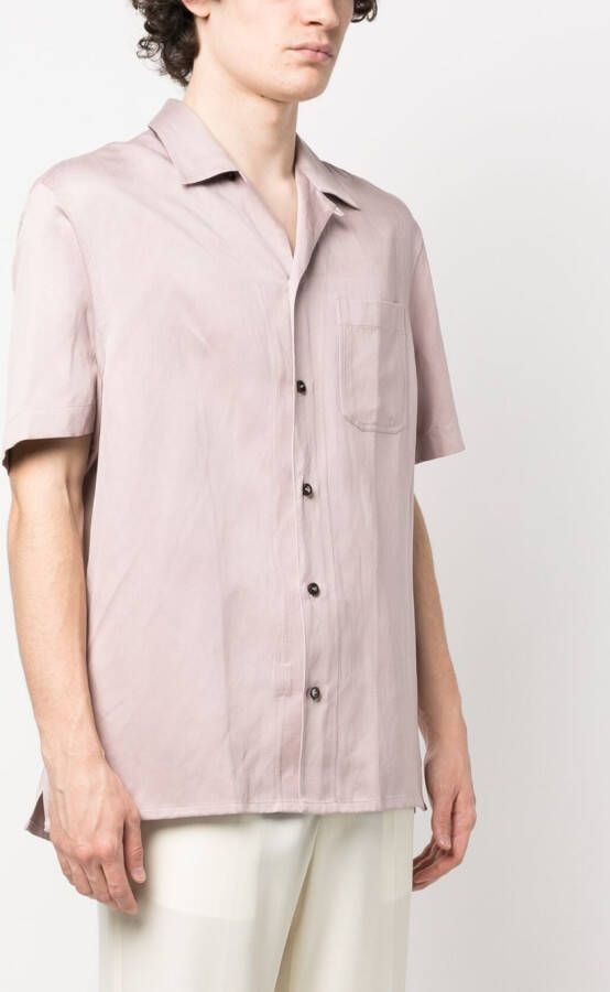 Brioni Overhemd met korte mouwen Roze