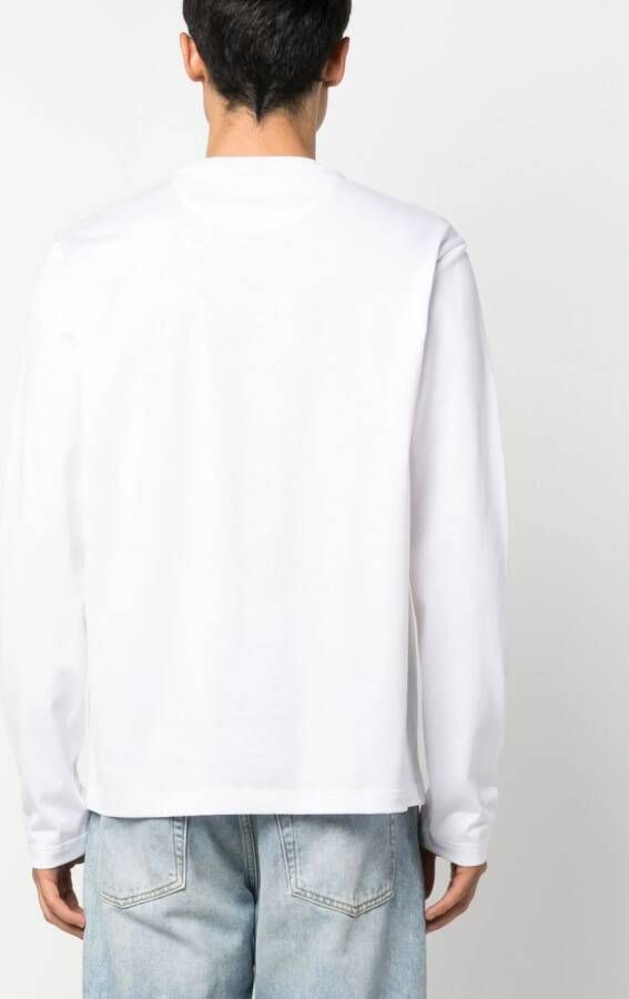 Brioni T-shirt met lange mouwen Wit