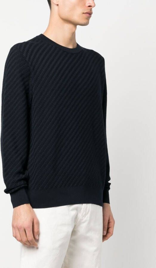 Brioni Trui met ronde hals Blauw